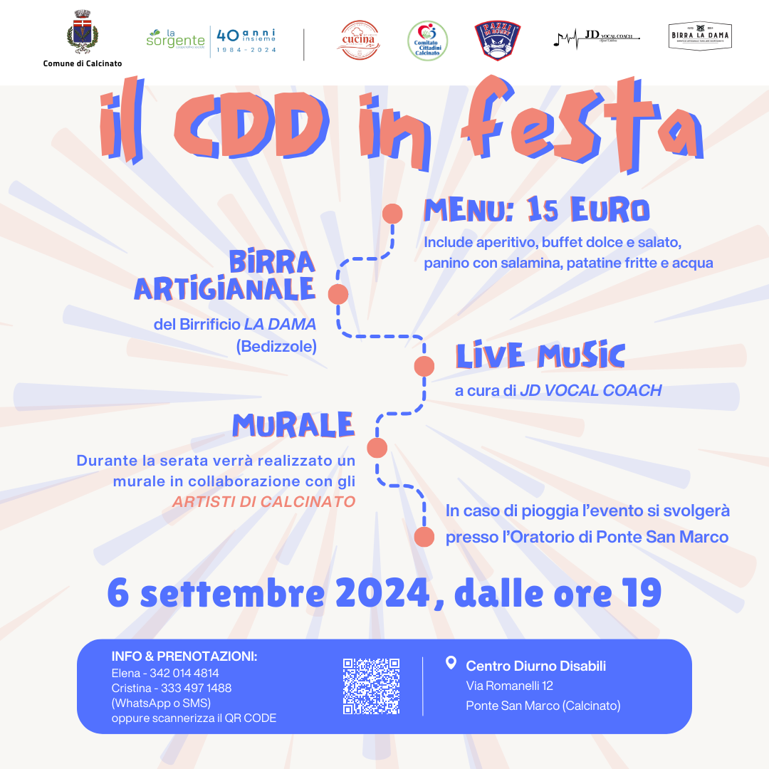 IL CDD IN FESTA - 6 settembre ore 19:00